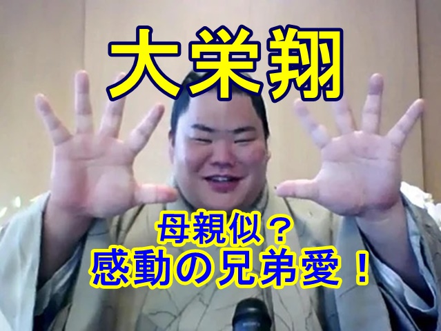 大栄翔はぽっちゃり美人の母親似！親孝行の裏には感動の兄弟愛あり！